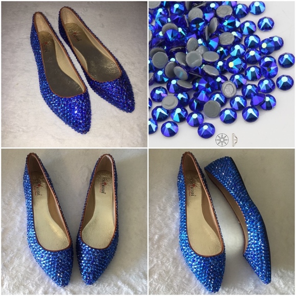 sapphire blue flats